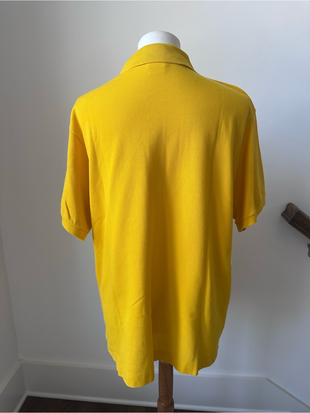 Lacoste Men's Bright Yellow Signature Pique Polo Shirt Size 6 - Picture 3 of 4